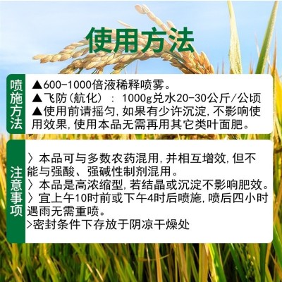 水稻专用叶面肥防病增产分蘖稻黄金增产剂水溶肥抗倒伏返青灌浆肥图4