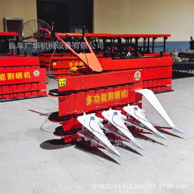 手扶前置谷子旱稻割倒机 1米宽幅农用收割机图2