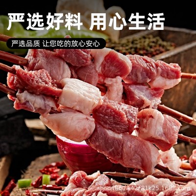 内蒙古红柳枝羔羊羊肉串纯羊肉户外烧烤半成品商用批发40g图5