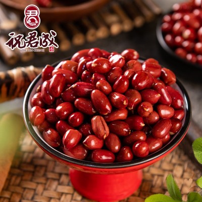 新货油炸红皮花生米螺蛳粉原味四粒红皮花生米咸味熟玫瑰红花生米图2