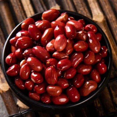 新货油炸红皮花生米螺蛳粉原味四粒红皮花生米咸味熟玫瑰红花生米图3