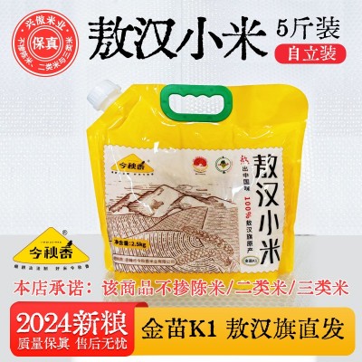 今秋香内蒙古赤峰敖汉小米5斤自立袋农家一类小米杂粮K1黄小米图2