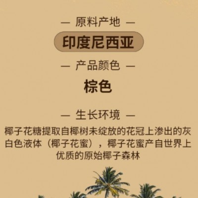 进口椰子花糖粉原料 咖啡甜品烘焙用 低GI 工厂源头厂家批发图2