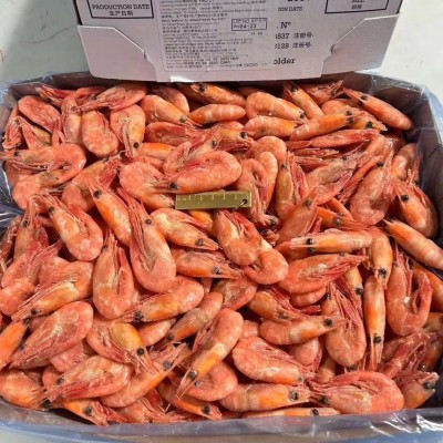 甜虾-原装进口虾-熟冻北极甜虾元宝虾冰虾带籽批发商用整件5kg装图3