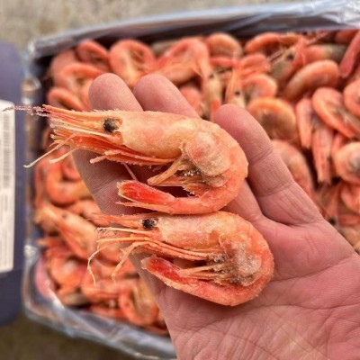 甜虾-原装进口虾-熟冻北极甜虾元宝虾冰虾带籽批发商用整件5kg装图2