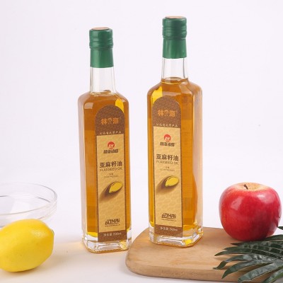 物理压榨植物油烹饪食用油冷榨亚麻籽油 礼盒装胡麻油现货批发图2