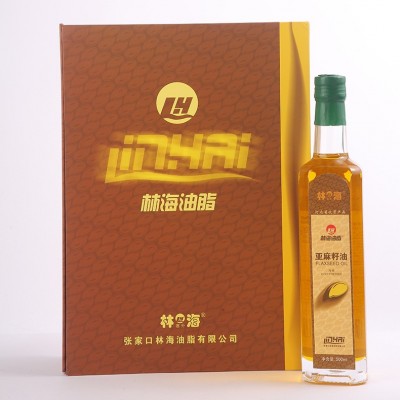 物理压榨植物油烹饪食用油冷榨亚麻籽油 礼盒装胡麻油现货批发图3