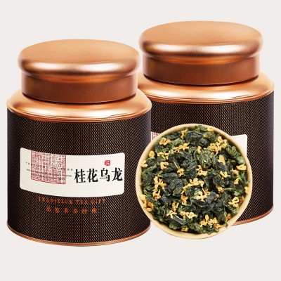 桂花乌龙茶浓香型新茶铁观音窨制桂花茶高山茶叶袋装礼盒罐装500g图2