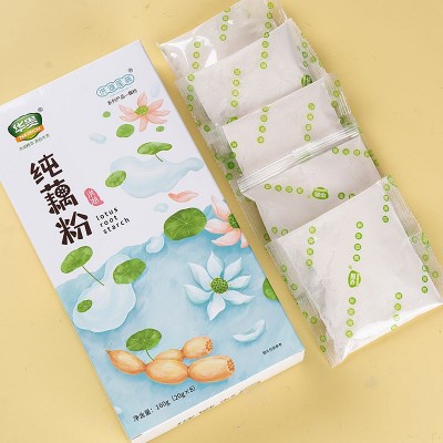 【华贵】纯藕粉160g洪湖莲藕洪湖农家无添加藕粉早晚植物代餐粉图2