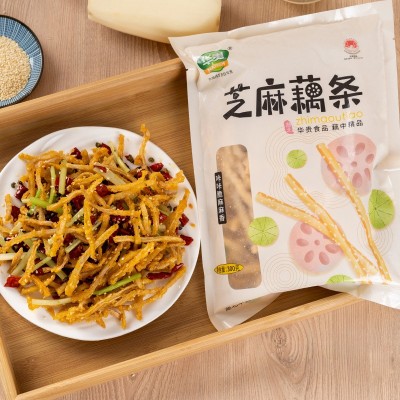 【华贵】芝麻藕条300g 洪湖莲藕私房菜 油炸藕条藕丝餐饮家用小食