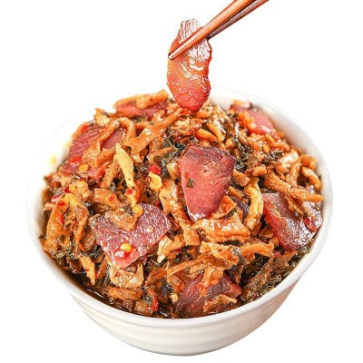 贴牌定制腊肉外婆菜咸菜芥菜预制菜熟食外婆菜开胃下饭菜香辣瓶装图5