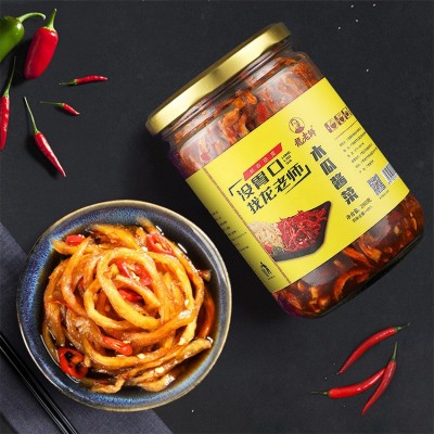 280g/瓶龙老师香辣木瓜丝干木瓜条酱菜咸菜下饭菜榨菜泡菜开胃菜图2