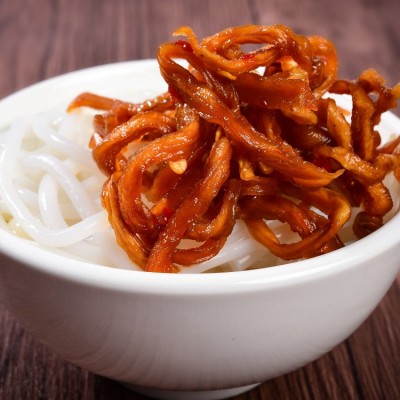 500g/瓶龙老师香辣木瓜丝干木瓜条酱菜下饭菜木瓜丁开胃菜下饭菜图2