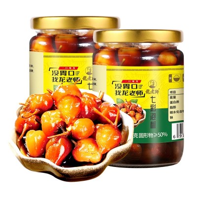 280g/瓶龙老师七彩泡椒广西特产五彩椒小米辣椒野山椒彩椒图4