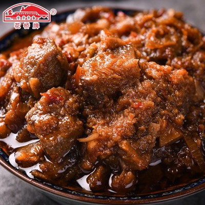 花桥香菇牛肉酱辣椒酱拌面拌饭酱下饭菜瓶装火锅蘸酱调味料批发图3