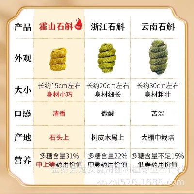 四年生霍山铁皮石斛枫斗批发安徽铁皮霍山石斛干品正品礼盒装批发图3