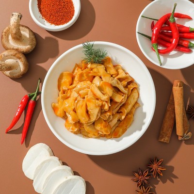 盖世商用香辣红油杏鲍菇1kg/袋即食下饭菜餐饮食材开袋即食小凉菜图5