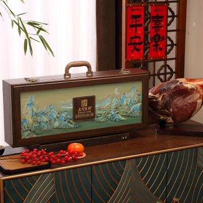 名门匠师金华火腿正宗火腿9斤整腿木盒商务春节礼品特产礼盒礼包图2