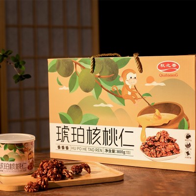 琥珀核桃仁800g年货礼盒健康零食图2