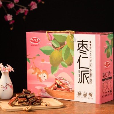 秋之香枣仁派1000g年货礼盒健康休闲零食图2