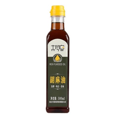 纯胡麻油500ml/小瓶亚麻籽油非山西神池甘肃宁夏内蒙古食用油批发图5