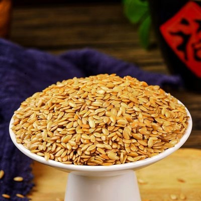 木兮泉黄金亚麻籽50斤/大袋商用生胡麻榨油打粉烘焙宠物鸟粮批发图3