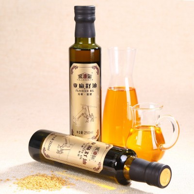 家油站内蒙古亚麻籽油 冷榨 食用油月子油250ml厂家批发图4