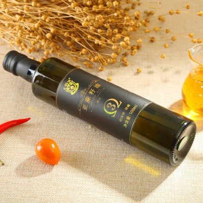 内蒙古五谷城亚麻籽油500ML 亚麻油 冷榨食用油 月子油 厂家批发图2