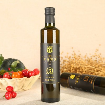 内蒙古五谷城亚麻籽油500ML 亚麻油 冷榨食用油 月子油 厂家批发图4