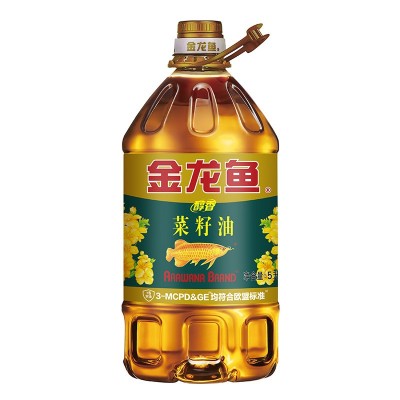 金龙鱼醇香菜籽油5L/桶食用油滴滴菜油香桶装炒菜家菜籽油图5