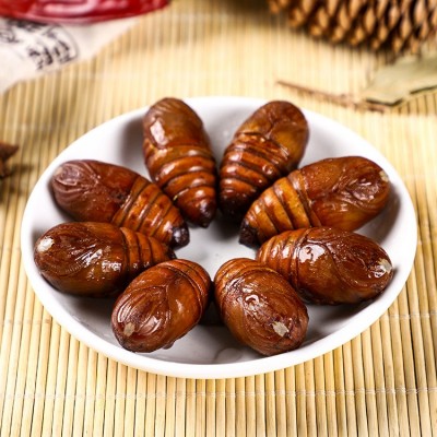 东北特产蚕蛹新鲜鲜活大茧蛹子大蚕蛹蝉蛹柞蚕4-5厘米图2