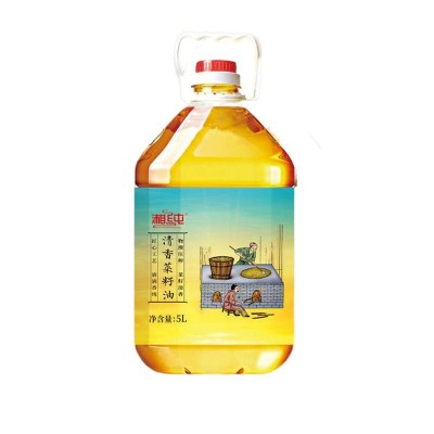 湘纯菜籽油压榨5L装纯油一级清香食用油植物油脂湘产非转山茶油图5
