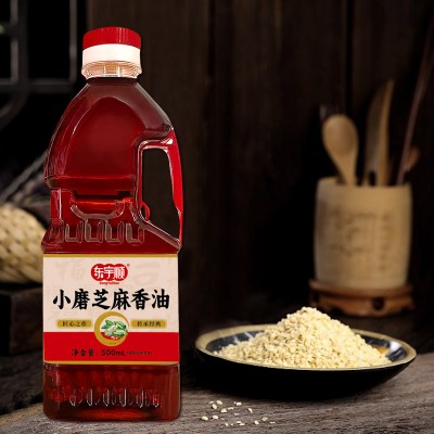 正宗小磨芝麻香油水代法白芝麻家用家用500ml炒菜凉拌图5