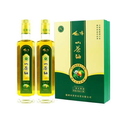 批发定制500ml瓶装纯山茶油食用油山茶籽油中秋企业礼品礼盒套装图2