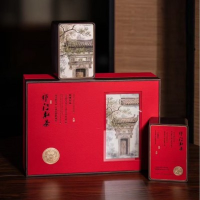 嫣语茶话祁门红毛峰茶礼盒装伴手礼茗茶茶礼春节送茶礼祁红香螺图2