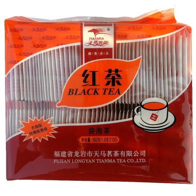 红茶茶包 袋泡茶一次性茶包100小袋双层带线旅行酒店饭店用茶红茶图5