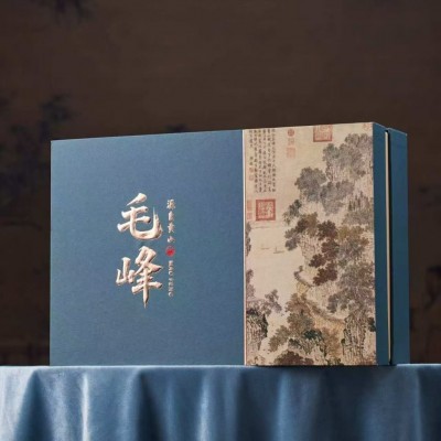 2025黄山毛峰春茶礼盒装黄山毛峰揉捻绿茶半斤一级高山茶毛峰茶礼图3