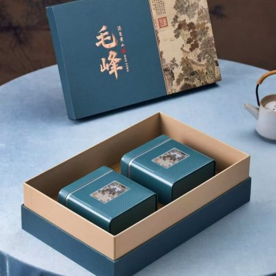 2025黄山毛峰春茶礼盒装黄山毛峰揉捻绿茶半斤一级高山茶毛峰茶礼图4