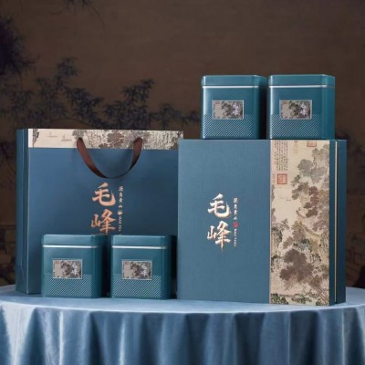 2025黄山毛峰春茶礼盒装黄山毛峰揉捻绿茶半斤一级高山茶毛峰茶礼图2