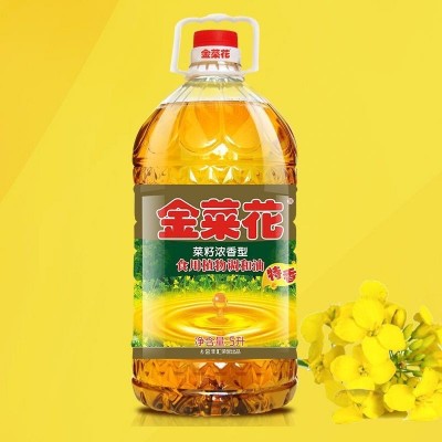金菜花特香菜籽油5L装家用商用物理压榨非转基因食用植物油批发图3