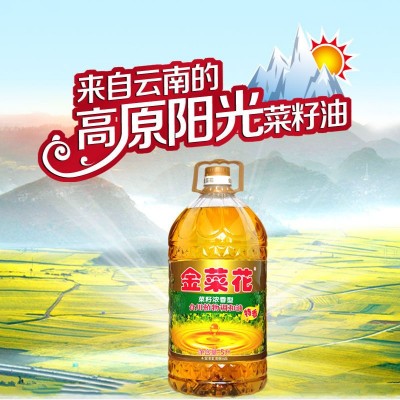 金菜花特香菜籽油5L装家用商用物理压榨非转基因食用植物油批发图4