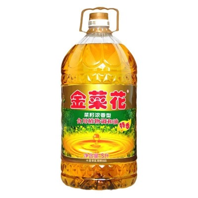 金菜花特香菜籽油5L装家用商用物理压榨非转基因食用植物油批发图5