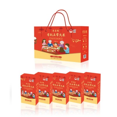 有机五常大米礼盒装5kg10斤真空装东北新米稻花香长粒米厂家批发图5