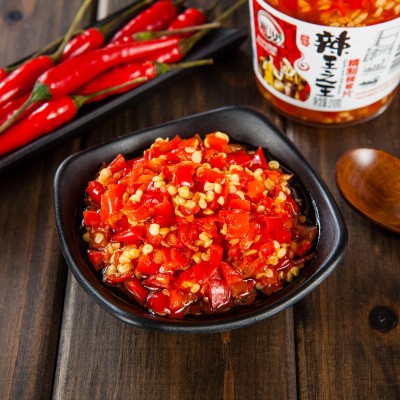 湘汝湖南特辣辣椒酱 剁辣椒拌饭酱 剁椒鱼头蒜蓉酱图2