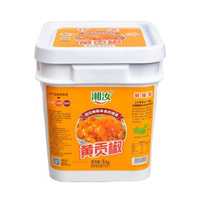 湘汝黄灯笼剁椒酱10 斤湖南黄贡椒商用大桶香辣炒菜调味一件批发图5