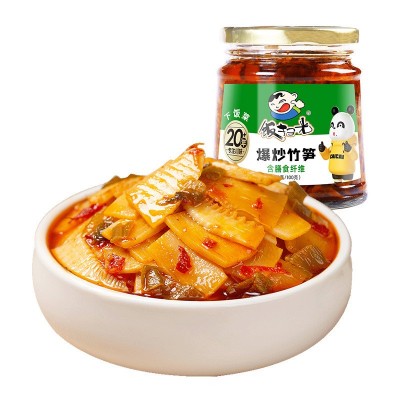 饭扫光爆炒竹笋牛肉酱辣椒酱拌饭菜咸菜榨菜拌面酱开胃菜下饭菜图5