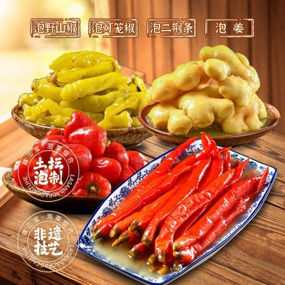 辣三宝泡椒泡姜红二荆条野山椒四川泡菜特产酸辣一料多用抖音爆款图3