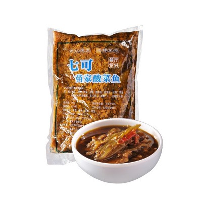 酸菜鱼调料七可苗家商用装家庭装地坛泡菜酸汤底料重庆老味道图5