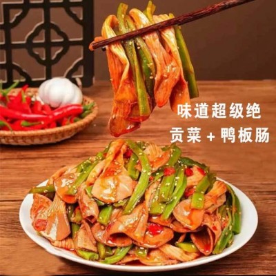 湖南特产批发贡菜鸭板肠100g厂家供应可印logo图4