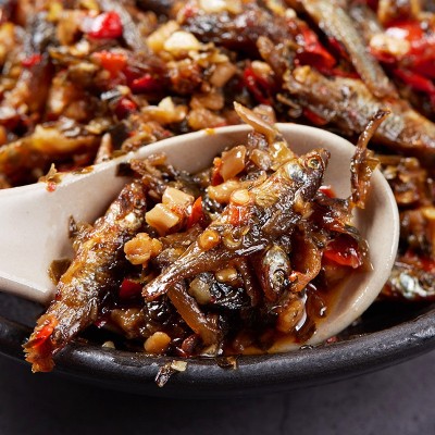 堂家巷子彩椒小鱼仔下饭菜香辣柴火鱼图2